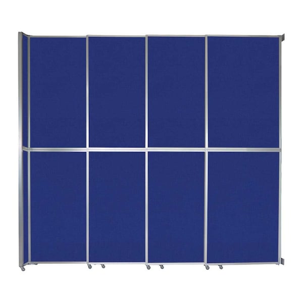 Operable Wall Sliding Room Divider 12'8" x 12'3" Royal Blue Fabric
